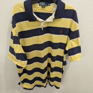 Polo by Ralph Lauren Kids Yellow and Blue Striped Shirt